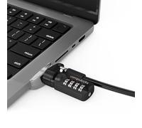 Compulocks Ledge Lock - Adattatore per MacBook Pro 14" M1, M2, M3 e M4, con combinazione di lucchetto a cavo, colore: Argento