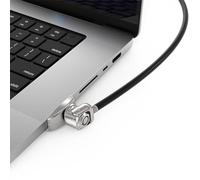 Compulocks Ledge Lock - Adattatore per MacBook Pro 16" M1, M2 e M3, con lucchetto a chiave, colore: Argento
