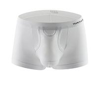 compulsoryking Perizoma da uomo sexy trasparente ultra sottile rigonfiamento sacchetto traspirante allenamento intimo elastico vedere attraverso boxer slip, bianco, Large