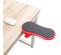 Computer Arm Rest for Desk, Ergonomic Arm Rest for Desk, Desk Extender Tray, Elbow Arm Support, Ergonomic Desk Arm Wrist Rest Shelf for Home and Office (Red)