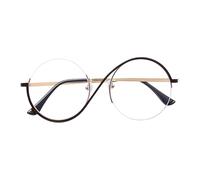 Computer Blue Light Glasses - Retro Round Half-Frame Eyewear, Eye Protector Lenses | Students Drivers Family Travel Computer Blue Light Colleagues Friends Reading Work Daily Use Comfortable Durable