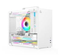 Computer Case ATX Mid-Tower Desktop Gaming USB 3.0 Ports Featuring A Portable Handle Design(White)
