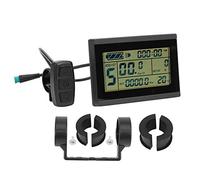 Computer da bicicletta, con staffa di montaggio vite distanziatore 3,7x2,6x1,2 pollici KTLCD3U contatore LCD a schermo orizzontale nero e bianco per bici elettrica