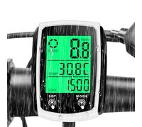Computer da Bicicletta, Contachilometri Automatico Cablato, 2.4" Multifunzionale Impermeabile Contachilometri Bicicletta con LCD Display Retroilluminato, per Distanza di Tracciamento,Velocità,Timer