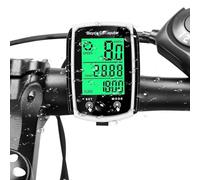 Computer da bicicletta digitale,Contachilometri bici Impermeabile con Display LCD Retroilluminato,Tachimetro Automatico Cablato, Tracciamento di conta km e Velocità Tempo Calorie per Bici e Ciclismo