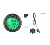 Computer da bicicletta impermeabile grande LCD retroilluminato per rilevamento distanza velocità contachilometri sensore montato sul manubrio e kit di montaggio (nero)