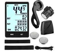 Computer da bicicletta senza fili, impermeabile, con display LCD, supporto esteso per una facile installazione, dati in tempo reale, guscio in ABS per bici da strada e mountain bike