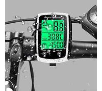 Computer da bicicletta, tachimetro cablato impermeabile, contachilometri con schermo LCD, ciclocomputer cablato, nero