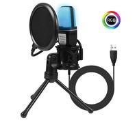 Computer da gioco Microfono a condensatore professionale Microfono PC portatile USB cablato Streaming live Podcast Studio Mike Kit Gamer Karaoke