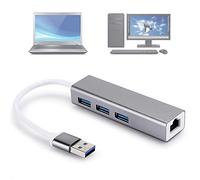 Computer da USB a RJ45, Adattatore Ethernet per Computer USB 3.0 da 100 M Risparmia Risorse Correzione Automatica Ampiamente Supportato con Indicatore LED per Computer