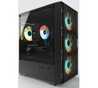 Computer desktop PC da gioco, i7-6700 fino a 4,0 GHz, grafica RX 590 8 GB GDDR5, 16 GB di RAM, SSD M.2 da 512 GB, WiFi 6, BT 5.3, 4 ventole ARGB, Win 11 Home, alimentatore da 400 W, torre da gioco