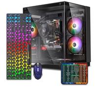 Computer desktop per PC da gioco precostruito, desktop Intel Core i5, funzionamento a una frequenza di 3,2-3,6 GHz, scheda grafica RX550 con memoria video GDDR5 da 4 GB, RAM da 16 GB, SSD NVME da 512