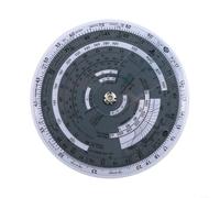 Computer di volo per l'addestramento aeronautico, E6B-R 6 pollici circolare regola scorrevole con calcolo del vento, righello in plastica impermeabile per la vera direzione, vento, velocità e consumo