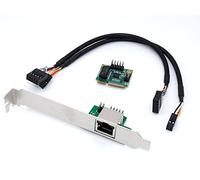 Computer District - Scheda di rete Mini PCIe a 1 porta RJ45 - 2,5 Gbps - Mini PCI Express - mPCIe - Chipset Realtek RTL8125 - Equerre Low e High Profile
