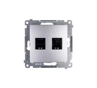 Computer doppia presa 2xRJ45 cat.6 con Simon 54 D62.01/43