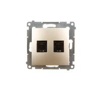 Computer doppia presa 2xRJ45 cat.6 con Simon 54 D62.01/44