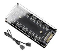 Computer Fan Hub, ARGB LED Splitter, PC Fan Hub, RGB Splitter Hub, Game Chassis LED Controller, 10-in-1 Fan Hub, Desktop Fan Controller, RGB Hub per PC, Motherboard Fan Hub, Light Controller for PC