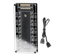 Computer Fan Hub, LED Light Strip Controller for PC, Computer Fan Hub with Light Control, games PC Fan Hub and LED Strip Controller, ARGB Light Controller for Computer Case