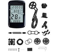 Computer GPS per bicicletta, tachimetro wireless con posizionamento accurato, ricarica di tipo C, display in tempo reale, include staffa per mountain bike, impermeabile IPX7, facile sincronizzazione
