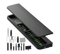 Computer Keyboard Cleaner, Ergonomic Wrist Support Kit, 14.17x2.87x0.91 in Non-Slip Gadget Brush, Cleaning Tool, Precision Dust Remover, 7-In-1 Set, for Home Office, Ports, Earbuds