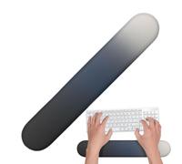 Computer Keyboard Hand Rest Accessories - Memory Foam Wrist Support Pad, Gradient Blue Black Ergonomic Typing Cushion | Non Slip Rubber Base Desktop Mat, plays Office Document Handling Men Women Guar