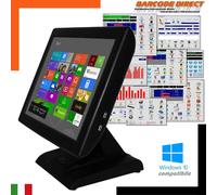 COMPUTER PC POS TOUCH SCREEN PROFESSIONALE + SOFTWARE MAGAZZINO VENDITA AL BANCO