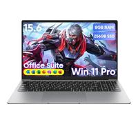 Computer portatile 15,6 pollici Window 11 Pro Laptop con 8GB RAM 256GB SSD, Ms Office 2024, schermo 100% sRGB, processore N4000, notebook, Dual Band WiFi5, BT4.2, USB-A, HDMI, FHD 1920 * 1080 display