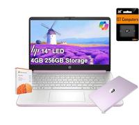Computer portatile HP 14 ultra leggero per studenti e casa (display LED da 14 pollici, Office 365 di 1 anno, Intel 4-Core N150 (>N4120), 4 GB di RAM, 256 GB di archiviazione), batteria a lunga durata