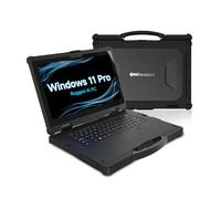 Computer portatile robusto da 14 pollici, Windows 11 Pro, notebook resistente, Intel Core Ultra 5 125H, 32 GB+256 GB, WiFi 6, BT 5.1 Industurial Computer, 1000 Nits 4700 mAh+1300 mAh doppie batterie