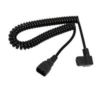 Computer Power Extension Cord YACSEJAO Coiled 18AWG IEC 320 C14 to C13 90 Degrees Computer Heavy Duty PDU Power Extension Cable (Angolo sinistro)