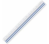Computer Ruler, Magnifies, Metric, 15" Long, Acrylic, Clear, Sold as 1 Each