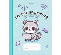 Computer Science Notebook: Cute Raccoon School Notebook for Kids: Cute Animal Composition Notebook for School, Homework, Notes and Learning | Grid Paper | Soft Cover | 110 Pages | 8.5 x 11 in