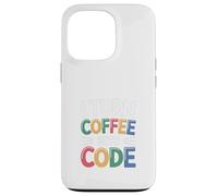 Computer "Trasformo il caffè in codice" Nerd Custodia per iPhone 13 Pro