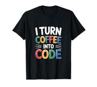Computer "Trasformo il caffè in codice" Nerd Maglietta