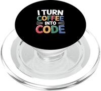 Computer "Trasformo il caffè in codice" Nerd PopSockets PopGrip per MagSafe