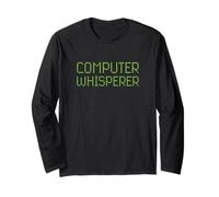Computer Whisperer Divertente Tecnico IT Nerd G eek Tech Maglia a Manica