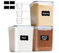 ComSaf Boîtes Hermétiques avec Couvercle Hermétique, Lot de 3 2.5L, Boîtes de Rangement Cuisine en Plastique Alimentaire, Conservation des Aliments pour Sel, Sucre, Café, Farine