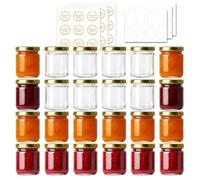 ComSaf Vasetti in Vetro Piccoli, Vasetti Miele Bomboniere 120 ml 24 Pezzi