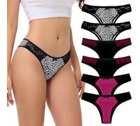 COMSOFT Biancheria Intima del Cotone delle Donne 6-Pack Brevetti Traspiranti Cheeky Panties Sexy Set Multipack