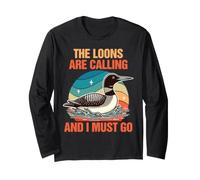 Comune Loon Bird Lover The Loon Are Calling & I Must Go Maglia a Manica