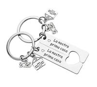 comunica Portachiavi Casa Nuova Coppia - Regalo Perfetto per Lui & Lei | Elegante Ciondolo 2025 | Regali per Coppia, Fidanzati, Conviventi e Sposini