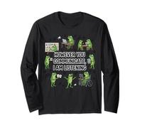 Comunque tu comunichi Im Ascolto AAC SLP Frog DHH Maglia a Manica