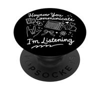 Comunque tu comunichi Sto ascoltando il logopedista SLP PopSockets PopGrip Adesivo