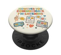 Comunque tu comunichi Sto ascoltando il logopedista SLP PopSockets PopGrip Adesivo