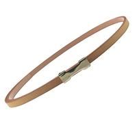 COMVIP Donna Fibbia della cintura sottile vita regolabile magro cintura Lunghezza: 95cm, Larghezza: 1cm Cammello