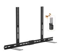 ComVome Supporto universale per soundbar per Samsung, Vizio, LG, Bose, con supporto per telecomando, staffa di montaggio regolabile per soundbar sotto o sopra la TV, portata fino a 15,9 kg