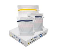 ComwithSafe Set di 3 piccole reti per bucato resistenti per lavatrice - 100% poliestere, 100 gsm - Sacchetti per il lavaggio con cerniera resistente per calzini, reggiseni, maglioni delicati, ecc.