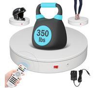ComXim Lazy Susan - Giradischi per fotografia, 32 cm, con supporto girevole da 39,9 a 90,7 kg, piattaforma rotante elettrica per esposizione di prodotti, motorizzato Lazy Susan con telecomando per