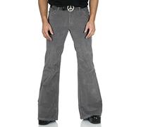 Comycom Star, pantaloni a zampa, da uomo, a corde, colore: grigio chiaro, grigio chiaro, 34W x 32L