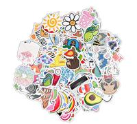 Comzantor 300 Pezzi Stickers, Adesivi Bambini Attacca Stacca, Scrapbooking Adesivi Aesthetic, Sticker Valigia Divertenti, Impermeabili, per Bicicletta, Scooter, Portatile, Snowboard, Diario ecc